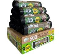 500 TidyZ Dog Poo Bags. Made from 100% Recycled Plastic. Extra Strong, 30 36 cm Extra Large Pet Waste Bags. Tie Handles. On a Roll. Unscen