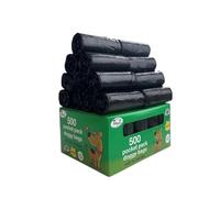 500 TidyZ Dog Poo Bags. Minimum 30% Recycled Plastic. Strong, Large Pet Waste Bags. Tie Handles, Individual Pocket Packs. Scented. Leakproof. 20 Rolls of 25 Bags