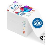 500 Unit Fanfold 4x6 Direct Thermal Shipping Labels - BPA-Free, Smudge-Resistant, Strong Adhesive - Compatible with Rollo, Zebra, MUNBYN Printers - Works with UPS, USPS, FedEx, Amazon FBA