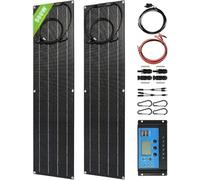 500 Watt Flexible Monocrystalline Solar Panel Kit for RV Caravan Boat - Ultra-Thin 2X 250W 12V-24V ETFE Panels with 40A Controller