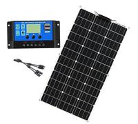 500 Watts 12 Volt/24 Volt Flexible Solar Panel Kit with High Efficiency Monocrystalline Solar Panel and Charge Controller for RV, Camper, Vehicle, Caravan and Other Off Grid Applications(1x500W)