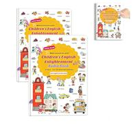 500-Word Audio Learning Book, 18 Themes Touch & Listen Educational Sound Book,No Screens Required - Rechargeable Interactive Learning Toy for Boys & Girls (Two Book)