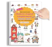 500-Word Audio Learning Book, English Words Sound Books, Talking Interactive Audio Books, Learn 18 Daily Topics Vocabulary, Fun Early Learning English Gift