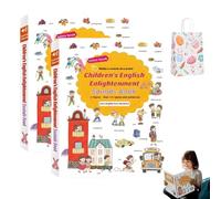 500-Word Audio Learning Book, Interactive English Words Sound Book, Learn 18 Daily Topics, Fun Audio Learning Toy, Talking Sound Book for Early Learning (2pcs)