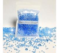 500 x 10mm Scatter Diamonds Wedding Party Table Confetti Crystal - Baby Blue