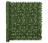 vidaXL Balcony Screen with Dark Green Leaves 500x150 cm, Green