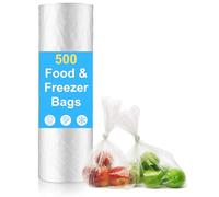 500 x Clear Plastic Freezer Bags on Roll | Sandwich Food Plastic Bags for Multi-Use | Ideal for Fresh Fruit and Veg - Versatile and Durable-(9 x 14 Inch)