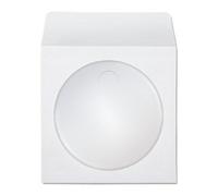 500 x High Grade White CD/DVD/Bluray Paper Disc Sleeve Envelopes with Clear Window by Dragon Trading