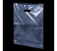 500 x Plastic Carrier Bags - Clear - 10" x 12" x 4"