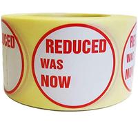 500 x SELF Adhesive Sticker Reduced was Now Labels (2)