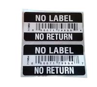 500 X White 'No Label No Return' Delaminating Tamper-Evident Security Labels/Stickers/Seals