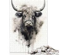 500 Yak Portrait Jigsaw Puzzles for Adults Teenager & Wooden Puzzles Family Games 500pcs (52x38cm)