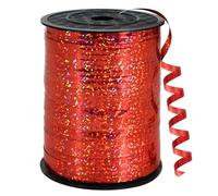 500 Yards Red Crimped Curling Ribbon Shiny Metallic Balloon String Roll Gift Wrapping Ribbon Christmas Decoration for Party Festival Art Craft Decor Florist Flowers Decoration