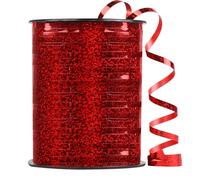 500 Yards Silver Shiny Curling Ribbon Metallic Balloon Roll for Party Festival Art Craft Decor,Florists, Weddings, Crafts and Gift wrap. (red)