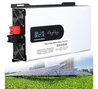 5000/6000/8000/10000/12000W Peak Pure Sine Wave Power Inverter DC 12V 24V 48V 60V 72V 96V to AC 110V 220V Voltage Output Converter with LCD Display,Off Grid Solar Inverter for Camping RV