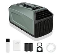 5000 BTU Camping Tent Air Conditioner, 400W Low Power Portable AC, Dual Exhaust Ventilation for Campervan Build, Screen House, RV, Greenhouse & Tailgating, Smart Touch adjustment