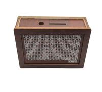(5000 capacity) Wooden Piggy Bank Handmade Money Saving Box Coin Tray Storage Case Helps The Habit of Saving
