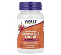 (5000 IU - 120 softgels) NOW Vitamin D3 400 IU 1000 IU 2000 IU 5000 IU - Softgel and Chewable