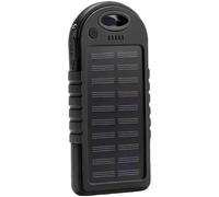 5000 mAh Solar Power Bank, Portable Outdoor Charger with Solar Panel, Triple-Proof Design, LED Lighting for Camping, Hiking, Emergency, Powers Smartphones & USB Devices