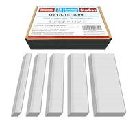 5000 pcs 18 Gauge Brad Nails (1/2",3/4",1",1-1/4",2") Galvanized 18 GA Nail Gun Nails Assorted and Small Finishing Nails for Pneumatic, Electric Brad Nailer