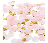 5000 Pcs Paper Confetti, 1cm Round Tissue Confetti Table Rose Gold Pink Confetti Dots for Wedding, Birthday Party, Baby Shower,Valentine's Day and Balloon Decorations - 50g (Rose-1)