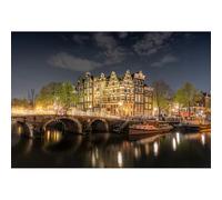 5000-Piece Adult Jigsaw Puzzle, Riverside Buildings & Canal Houses in Amsterdam Netherlands, Educational Puzzle Game, Intellectual Challenge Toy for Teens & Kids