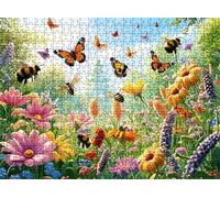 5000 Piece Jigsaw Puzzles for Adults, Butterfly rural Wooden Puzzle Hard Difficult Challenging Puzzle, jigsaw Puzzle 61.6 x 41.5 inches, Stress Relief Wall Decor, Educational Games, w0-278