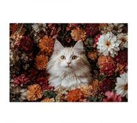 5000 Piece Jigsaw Puzzles for Adults, Cat Puzzles for Adults, Gift for Women, Men, Christmas, Family Wooden Puzzle Educational Games, Challenging Adult Jigsaws, Box Packaging, Flower Pattern, J-79