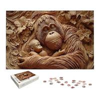 5000 Piece Jigsaw Puzzles for Adults, Chimpanzees Jigsaw Puzzles for Adults 5000, Animal Jigsaws for Family Educational Games, Wooden Puzzle with Gift Box, Unique Gifts for Women, Home Decor, -6954