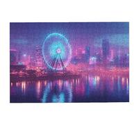 5000 Piece Jigsaw Puzzles for Adults, City Jigsaw Puzzles for Adults 5000 Piece, Ferris Wheel Puzzle Challenging Game for the Whole Families, Classic Wooden Jigsaws Suitable for Decor, Gifts -3087