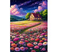 5000 Piece Jigsaw Puzzles for Adults - Cottage Flower - Decorative Wall Art Gift for Adults & Families - 61x41.3 inch - with Poster & Letters on Back