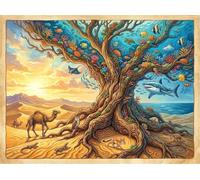 5000 Piece Jigsaw Puzzles for Adults, Desert Tree of Life 61x41.3 inch, Challenging Brain Teaser Puzzle, Premium Cardboard Hobby Gift for Adults & Seniors