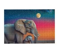 5000 Piece Jigsaw Puzzles for Adults, Elephant Jigsaw Puzzles for Adults 5000 Piece, Moon Puzzle Challenging Game for the Whole Families, Classic Wooden Jigsaws Suitable for Home Decor, Gifts -3733