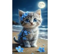 5000 Piece Jigsaw Puzzles for Adults, Flowers Cats Moon Classic Puzzle, 61x41.3 inch, Premium Interlocking No Dust, Family Indoor Activity