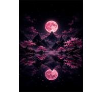 5000 Piece Jigsaw Puzzles for Adults, Full Moon Reflection 61x41.3 inch, Challenging Brain Teaser Puzzle, Premium Cardboard Hobby Gift for Adults & Seniors