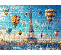 5000 Piece Jigsaw Puzzles for Adults, Paris hot air balloon Wooden Puzzle Hard Difficult Challenging Puzzle, jigsaw Puzzle 61.6 x 41.5 inches, Stress Relief Wall Decor, Educational Games, Gifts w0-2