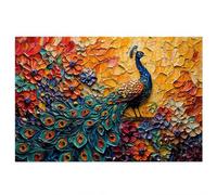 5000 Piece Jigsaw Puzzles for Adults, Peacock Puzzles for Adults, Gift for Women, Christmas, Family Wooden Puzzle Educational Games, Challenging Adult Jigsaws, Box Packaging, Abstract Pattern F-39