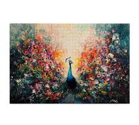 5000 Piece Jigsaw Puzzles for Adults, Peacock Puzzles for Adults, Gift for Women, Christmas, Family Wooden Puzzle Educational Games, Challenging Adult Jigsaws, Box Packaging, Abstract Pattern H-19