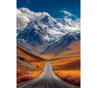5000 Piece Jigsaw Puzzles for Adults, Snow Mountain Highway Classic Puzzle, 61x41.3 inch, Premium Interlocking No Dust, Family Indoor Activity