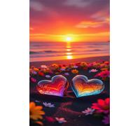 5000 Piece Jigsaw Puzzles for Adults, Sunset Beach Heart 61x41.3 inch, Challenging Brain Teaser Puzzle, Premium Cardboard Hobby Gift for Adults & Seniors