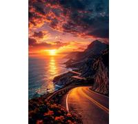 5000 Piece Jigsaw Puzzles for Adults, Sunset Highway Scenery 61x41.3 inch, Challenging Brain Teaser Puzzle, Premium Cardboard Hobby Gift for Adults & Seniors