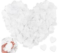 5000 Pieces Of Heart Shaped Biodegradable Confetti,White Colours Romance Wedding Confetti For Wedding,Valentines,Christmas,Anniversary,Birthday Table Decoration Paper Confetti