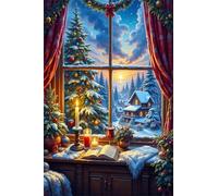 5000 Pieces Puzzle For Adults Christmas Windowsill Candles Jigsaw Puzzles Teens Educational Toys Challenging puzzles for Wall Decor Gifts Finished Size: 181x105 cm