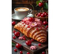 5000 Pieces Puzzle For Adults Coffee Fruit Bread Jigsaw Puzzles Teens Educational Toys Challenging puzzles for Wall Decor Gifts Finished Size: 181x105 cm