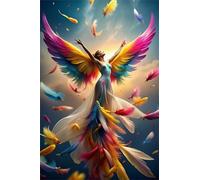 5000 Pieces Puzzle For Adults Colorful Feather Angel Jigsaw Puzzles Teens Educational Toys Challenging puzzles for Wall Decor Gifts Finished Size: 181x105 cm