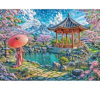5000 Pieces Puzzle For Adults Japanese Garden Woman Jigsaw Puzzles Teens Educational Toys Challenging puzzles for Wall Decor Gifts Finished Size: 181x105 cm