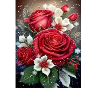 5000 Pieces Puzzle For Adults Winter Red Roses Jigsaw Puzzles Teens Educational Toys Challenging puzzles for Wall Decor Gifts Finished Size: 181x105 cm