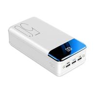 50000Mah Portable Power Bank Ultra-Compact High-Speed Charging Charger Type-C & Micro USB Inputs Quick Charge Compatible for All Mobile Phones(White)