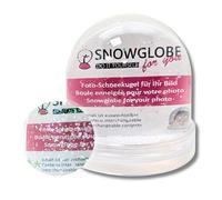 50001 Snow globe photo with base transparent with glitter (no snow inside)