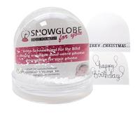 50007 Snow globe photo with base transparent with snow